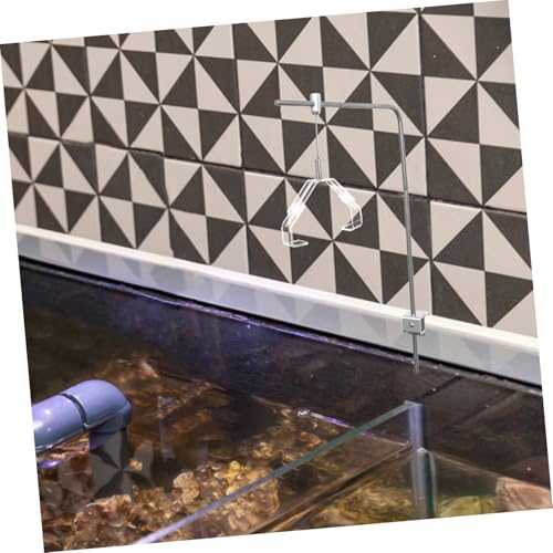 INOOMP Aquarium Light Mounting Bracket 2 Pack Adjustable Lamp Fixing Clip for Reptile Tanks and Terrariums Glass Tank Light Hanger with Secure Grip Precise Angle Adjustment Easy Install