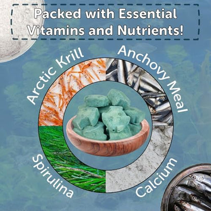 Spirulina Enriched Calcium Feeders... 35ct Small Jar | For Shrimp, For Snails, For Crabs, Crayfish, Pleco, Catfish, For All Tropical Fish - size: 35 Count (Pack of 1)