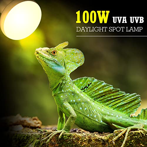 Tarpop 8 Pcs 100w Reptile Heat Lamp Bulb, Reptile Basking Heat Light Bulb Uva Daylight for Bearded Dragon, Amphibian, Turtle, Lizard, Chicken - style: 100w
