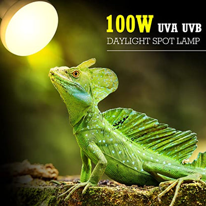 Tarpop 8 Pcs 100w Reptile Heat Lamp Bulb, Reptile Basking Heat Light Bulb Uva Daylight for Bearded Dragon, Amphibian, Turtle, Lizard, Chicken - style: 100w