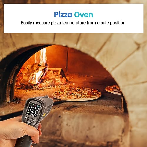 Etekcity Infrared Thermometer Laser Temperature Gun, Color Display | Easy-to-Read LCD, Large Color Digits, Pizza Oven, Griddle, Meat, HVAC, MAX Temperature, Adjustable Emissivity - color: Gray, style: Classic