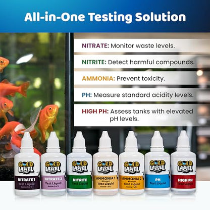 Freshwater Aquarium Master Test Kit – 950+ Tests for pH, Ammonia, Nitrite & Nitrate – Fast & Accurate Water Quality Testing – Ideal for Fish Tanks, Aquariums – Easy-to-Use Complete Kit