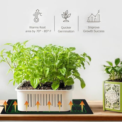 10"x20" Seedling Heat Mat for Seed Starting and Germination | Durable Waterproof Hydroponic Heating Pad with ETL Certified for Indoor Plant Gardening and Cutting, Brewing and Greenhouse - style: 20"x10" Heat Mat -Upgrade Version