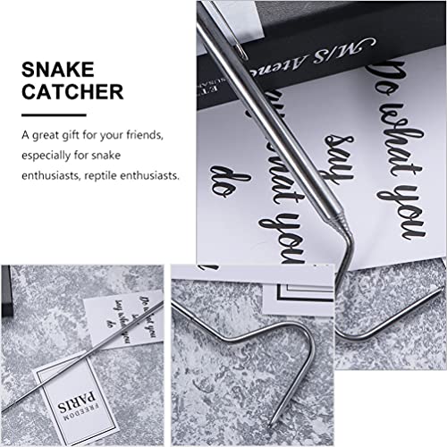 Cabilock 2pcs Telescoping Snake Reptile Catchers Lightweight Hook for Safe Handling of Snakes and Lizards Portable Catching Tools for Outdoor Use