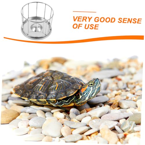 Stainless Steel Tortoise Feeding Bowl Large Capacity Silver | Pet Turtle and Reptile Use, round Dish Shape with Ample Space, Corrosion-Resistant Build for Food and Water