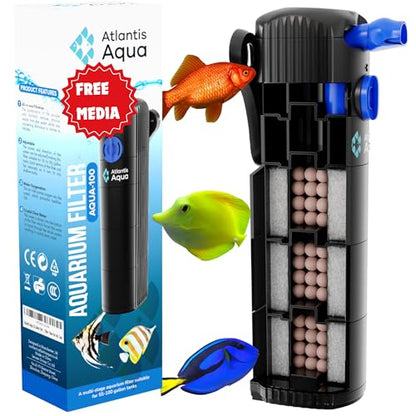 55 Gallon Fish Tank Filter to 100 Gallon Fish Tank Filter | Silent Fish Tank Filter | Large Fish Tank Filter | Submersible Aquarium Filter, 75 Gallon Fish Tank Filter, In Tank Aquarium Filter - size: 55 to 100 Gallons