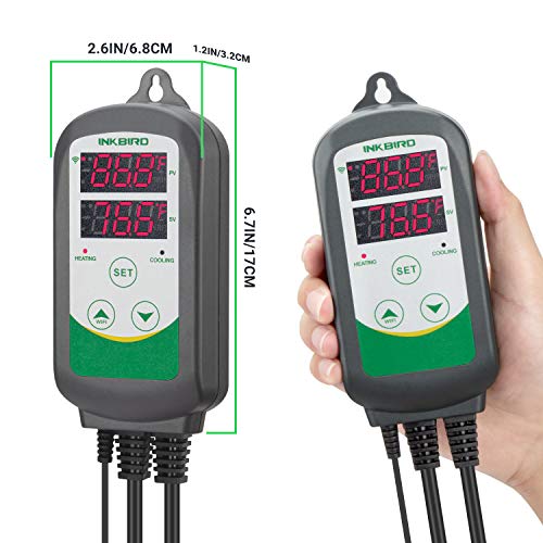 Inkbird WiFi ITC-308 Digital Temperature Controller Aquarium Thermostat for Aquarium Heater and Cooler, with Waterproof Sensor.