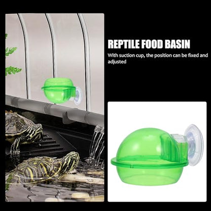 Reptile Feeding Bowls 2pcs Anti-Escape Water and Food Basins Stable Gecko Lizard Feeders for Terrarium Use