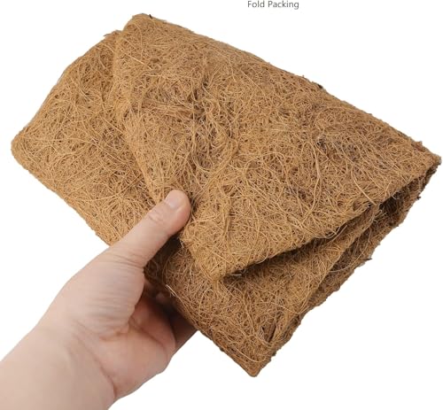 2 PCS 12 Inch Round Coco Liners Hanging Basket 100% Natural Replacement Coconut Fiber Liner for Garden Flower Pot Vegetables Herbs - size: 12 Inch Round