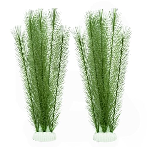 M2cbridge Plastic Fish Tank Plants Soft Silk Water Grass Reptile for Terrarium Simulate Plants and Aquarium Landscape(2pcs,12") - size: 2pcs,12"