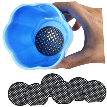 24pcs Flower Pot Drainage Grid Plastic Mesh Gasket Substrate Barrier Mat Plant Grid Netting