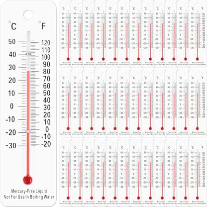 Maitys 10 Pcs Science Thermometers Mercury Free Student School Supplies Boiling Point Dual Scale Thermometers for Classroom Teaching Tools (White) - color: White