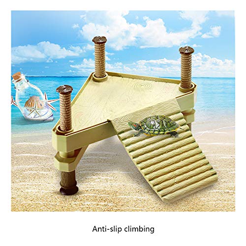 La La Pet® Floating Turtle Pier Basking Platform Reptile Ramp Decorative, Functional, and Naturally Inspired