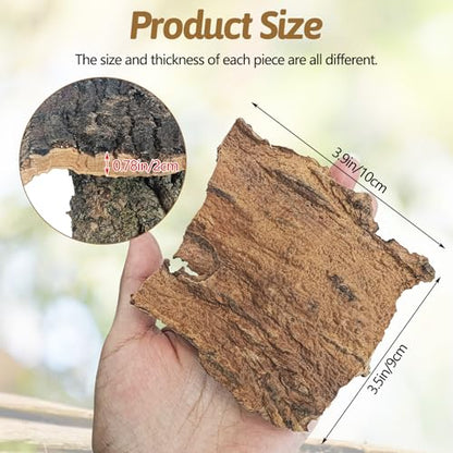 BNOSDM Reptile Cork Bark Substrate Tortoise Bedding for Lizard, Crested Gecko