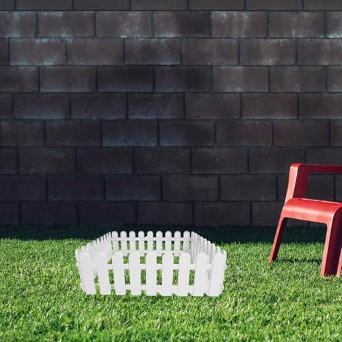 UPKOCH Garden Fence Panel 6-Pack Outdoor Plastic Pet Barrier for Small Dogs Tortoises Exercise Pen Portable Easy Installation 19.68X5.11 Inches