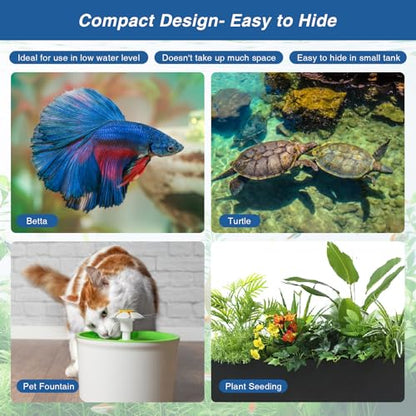 hygger 50W Small Aquarium Heater for Betta Fish Tank with Adjustable Temperature External Controller and Over-Temperature Protection for 10-20 Gallons Freshwater & Saltwater Fish Tank Turtle Tank - size: 50W