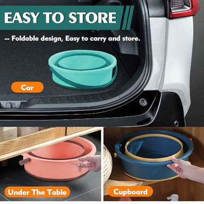 Collapsible Bucket 3PCS 1.3 Gallon/5L Small Plastic Household Cleaning Mop Buckets Foldable Water Bucket for Car Wash Fishing Camping Beach (3PCS) - color: 3pcs