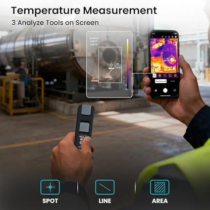 Wireless Thermal Camera 512×384 for Home HVAC Inspection | 256x192 IR, for Android & iOS, 2.8" LCD, -4°F~1022°F, for electrical, plumbing, cooking, DIY diagnostics