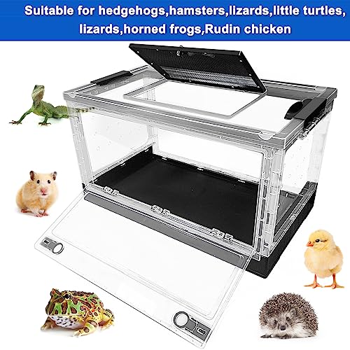 Hamster breeding House Reptile breeding Cages with Wheels (Big Size) - size: 21.3"L x 12.4"W x 12.2"H