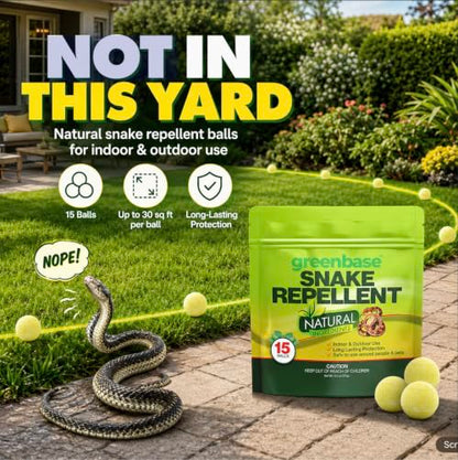Natural Snake Repellent for Yard Powerful Pet Safe,Moth Balls for Home Lawn Garden Camping Fishing Home to Repels Snakes and Other Pests - 15 Pack