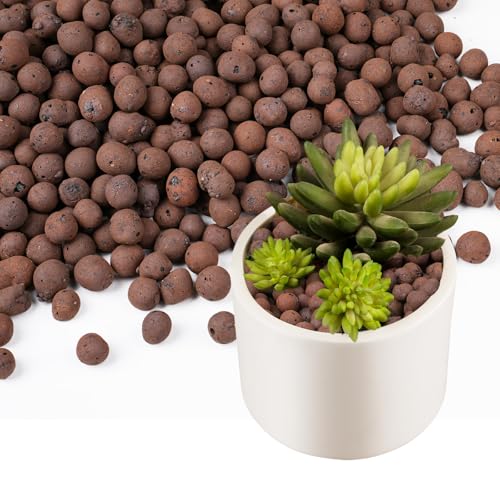 10 lbs LECA Clay Pebbles for Plants, 4-16mm Lightweight Clay Balls | for Plants Drainage, Hydroponic Growing, Aquaponics, Orchid Potting Mix, Natural LECA Balls for Soil Root Development