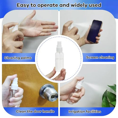 5 Pack Small Spray Bottles for Travel - 50ml Spray Bottle Leak Proof, Fine Mist Empty Spritzer Bottles, Reusable Clear Plastic Mini Travel Bottle for Storage Essential Oils, Cleaning, Perfume