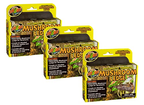 Zoo Med Naturalistic Terrarium Mushroom Ledge Small (7" Long x 4.5" Wide) - Pack of 3