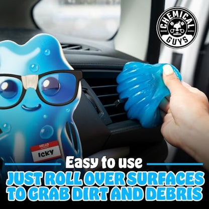 Chemical Guys, Sticky Icky Car Cleaning Gel, Green Apple, 4 Pk | Reusable car interior gel presses into vents, consoles and cup holders to lift dust and crumbs, fresh green apple scent - size: 3.5 Ounce (Pack of 4), style: Green Apple