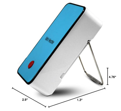 Safety Energy-saving Heater Mini Portable Electric Fan Heaters Air Warmer | for Room Office Desktop Blue - color: Blue