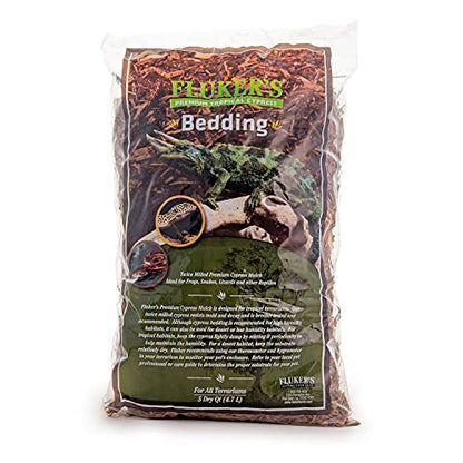 Fluker's Premium Tropical Cypress Bedding for Reptiles, 5 QT (Pack of 4) - size: 10 Pound (Pack of 4)
