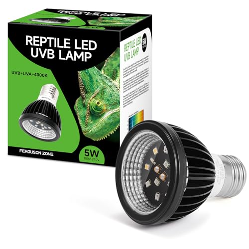 UVB Light for Reptiles UVB Bulb | 10.0 UVB 10W, For desert-dwelling reptiles, For ferguson zone 3-4 reptiles, No Heat Generating, Long lifespan - style: UVB-10