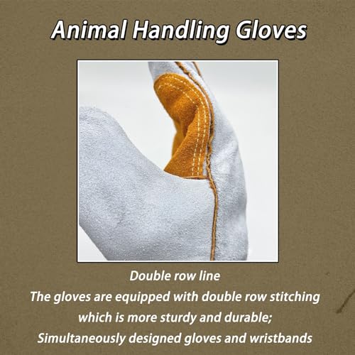 Animal Handling Gloves Vet Grooming Puncture Proof Anti-Bite Scratch For Cat Dog Snake Falcon Grabbing Reptile