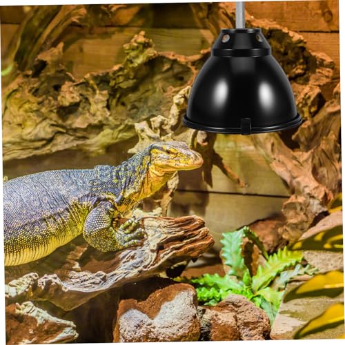 Reptile Heat Lamp Cover Anti-Scald Dome Light Guard Aluminum Heat Lamp Protector for Turtle Lizard Snake Breeding Boxes with Mesh Cover