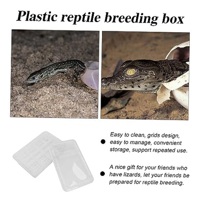 UPKOCH 20grids Practical Hatching Box for Reptile Eggs Design for Easy Monitoring Incubator for Snakes Lizards and Turtles Lightweight and Easy to Clean