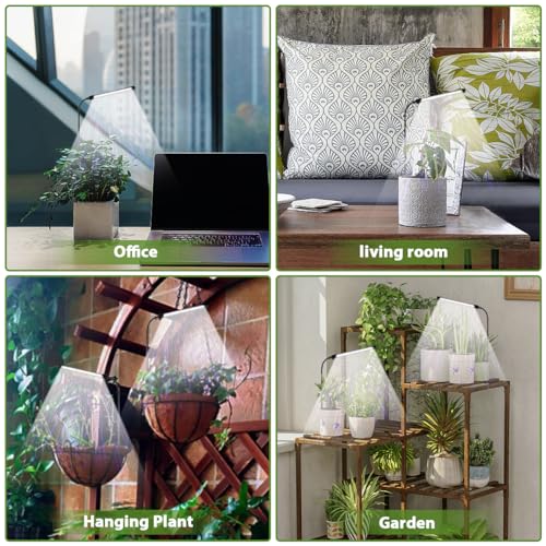 Grow Light 2 Pack, 6000K Full Spectrum Gooseneck Growing Lamp for Indoor Bonsai Pot Succulents Micro Greens Mini Plants, Dimmable & Auto Timer 4 8 12H - size: 30W