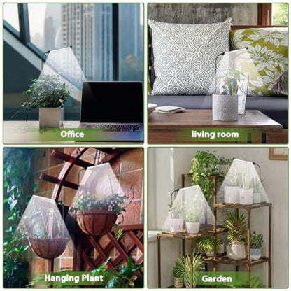 Grow Light 2 Pack, 6000K Full Spectrum Gooseneck Growing Lamp for Indoor Bonsai Pot Succulents Micro Greens Mini Plants, Dimmable & Auto Timer 4 8 12H - size: 30W