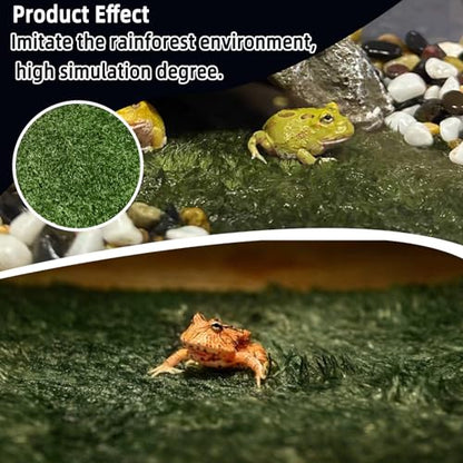 kathson 2Pcs Reptile Carpet Mat,35.4 x 17.7 in Terrarium Bedding Substrate Liner,Tortoise Imitation Rainforest Crawler Mats for Snakes Bearded Dragon Gecko Chameleon Turtles Iguana - color: 2PCS（XXL）：35.43 X 17.71 in