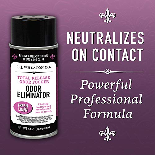 Odor Eliminator, Total Release Odor Fogger, 3 Pack, Effectively Deodorizes and Neutralizes Foul Odors on Contact, Fresh Linen (5 OZ)