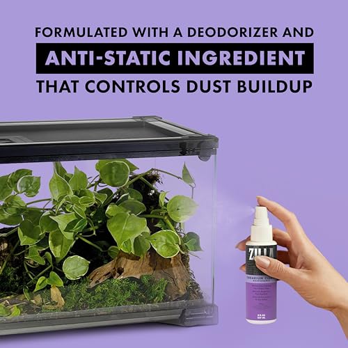 Zilla Terrarium Cleaner, For Glass, Acrylic, Hard Surfaces and More, Anti-Static Dust Control