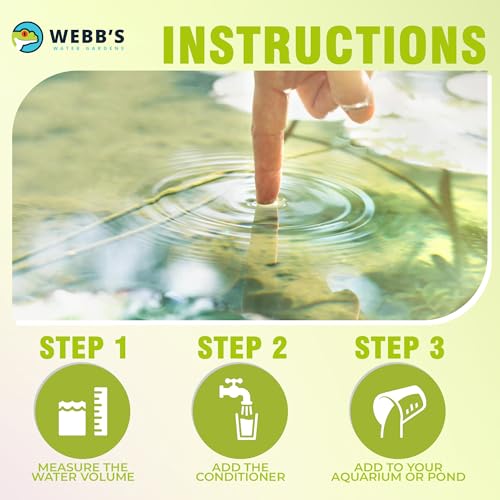 Webb's Water Gardens Essential Tap Water Conditioner Dechlorinator - Ideal for Ponds, Freshwater & Aquariums - Concentrated Formula for Dechlorinated Water - Liquid Supplies for Aquatic Pets - 1 gal