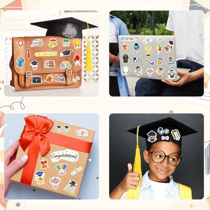351 Pcs Graduation Stickers, Cute Class of 2026 Graduation Stickers Self-Adhesive Congrats Grad Sticker for Craft Supplies Classroom Rewards Grad Party Favors Wrap Decor - style: Graduation