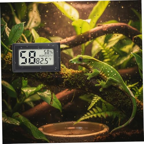Mini Hygrometer Thermometer 10-99% LCD Mini Hygrometer Digital -58-158 ℉ Small Thermometer 4Pcs for Incubator, Reptile, Terrarium Jar Outdoor Living..