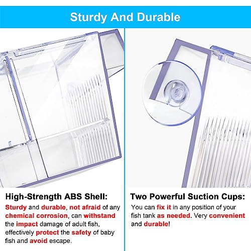 DaToo Fish Breeding Box Aquarium Holding Tank Transparent Fish Isolation Box Acclimation Hatchery Incubator Breeder for Betta Shrimp Clownfish Guppy