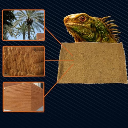 Reptiles Carpet BeardedDragon Substrate CoconutFiber Bedding Mat for BeardedDragon Sleep Pad Terrariums Liner Accessory Terrariums Accessories for Small Pet - size: 80x40cm