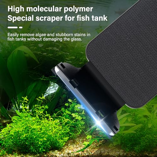 hygger Fish Tank Magnetic Glass Cleaner Two Detachable Algae Scraper for Aquarium Fish Tank，Floating Scrubber Brush Glass Algae Magnet Cleaning Tool for Medium Aquariums Tank - size: M