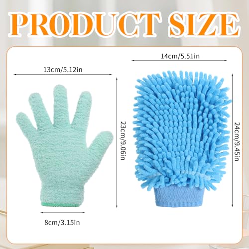 3 Pcs Microfiber Dusting Mitt Gloves for Plants Microfiber Gloves Washable Dusting Glove Dustings Cleaning Glove for House Cleaning Furniture Car Washing