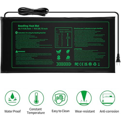 Seedling Heat mat | 3 Pack | Durable Waterproof | Heat Mats for Seed Starting,Seed Germination Heating Mat 10 x 20.75 Inch - size: 3 Pack Seedling Heat mat