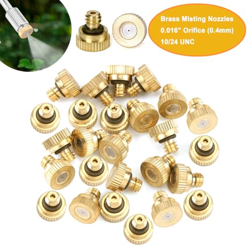 40 Pcs 5.9" Flexible Mister Nozzle Extension Set Brass Mist Nozzle Mist Rod | Including 20 Packs Brass Mist Nozzles & 20 Packs Mist Rod Bendable Extended Pole 10/24 UNC, Misting System Nozzle Extension - color: 20 Packs Mist Rod + 20 Packs Mist Nozzles