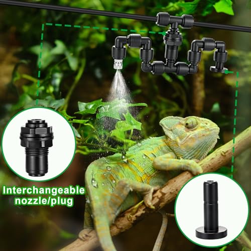 12 Pack 1/4" Bulkhead Fittings Push-to-Connect Fittings,6 Bulkhead Connectors 6 End Plugs,Reptile Mister System Quick Connect Fittings for Aquarium,Vivarium,Irrigation,Reverse Osmosis System - size: 12 Pack 1/4" Bulkhead Fittings Kit