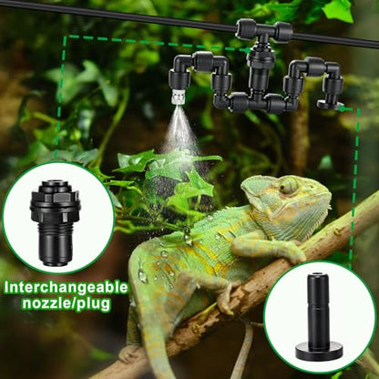 12 Pack 1/4" Bulkhead Fittings Push-to-Connect Fittings,6 Bulkhead Connectors 6 End Plugs,Reptile Mister System Quick Connect Fittings for Aquarium,Vivarium,Irrigation,Reverse Osmosis System - size: 12 Pack 1/4" Bulkhead Fittings Kit
